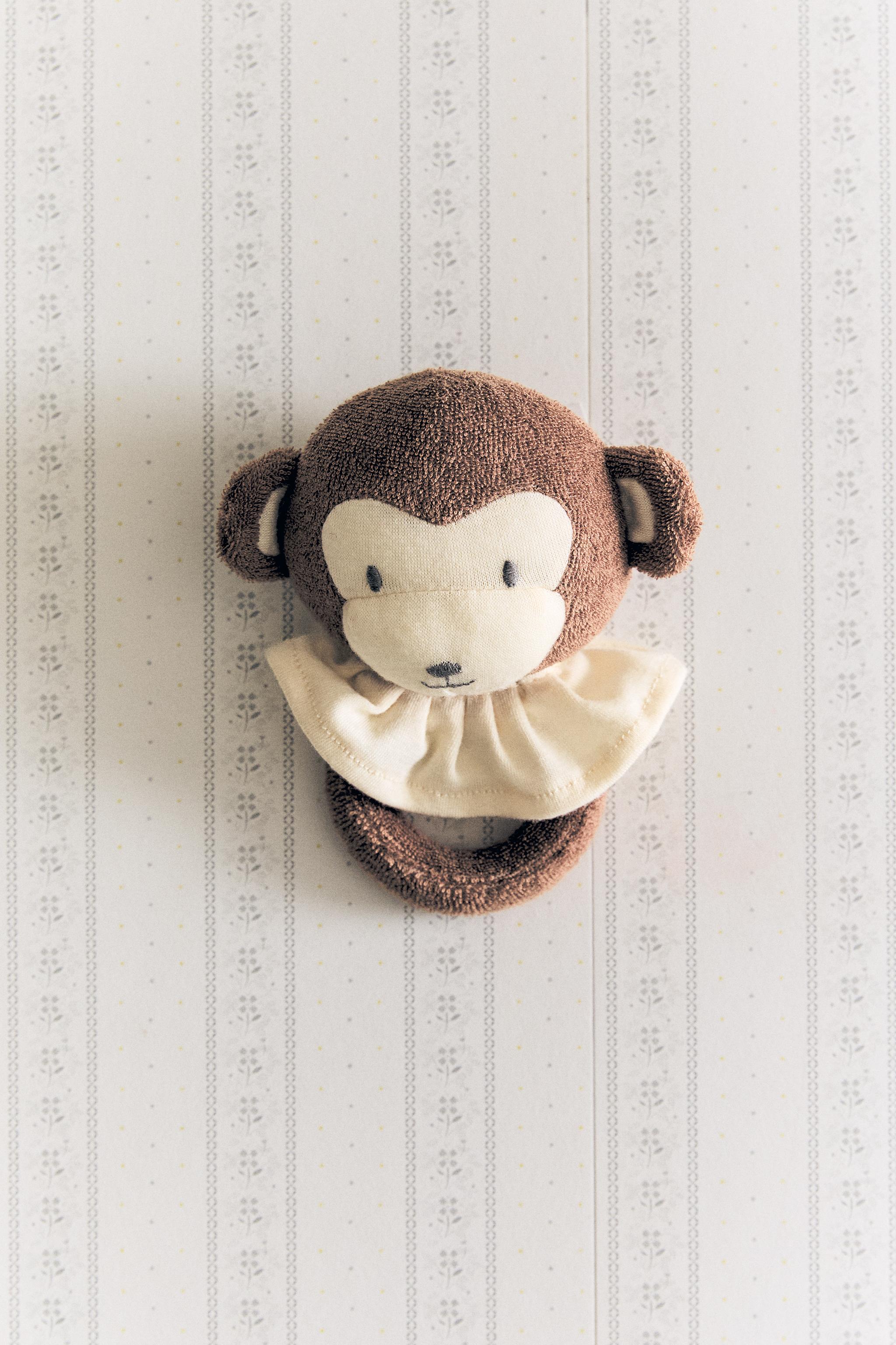 MONKEY BABY PLUSH TOY RATTLE
